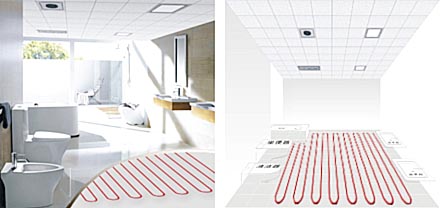 衛(wèi)生間發(fā)熱電纜電地暖系統(tǒng)安裝圖